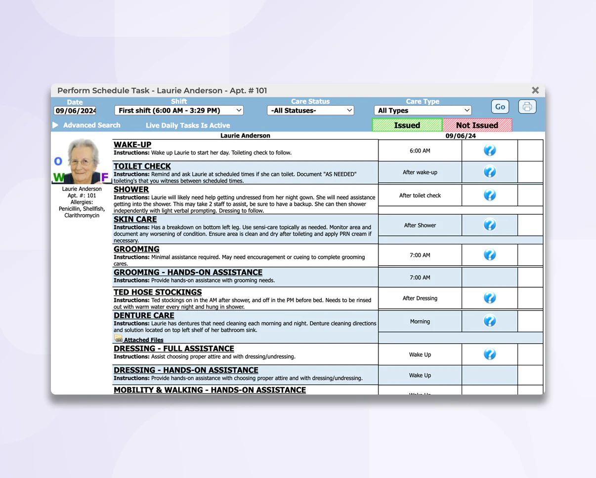 screenshot of ECP EHR